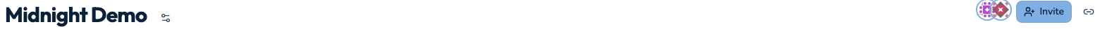 Project editor header with title, settings menu, and collaborator avatars